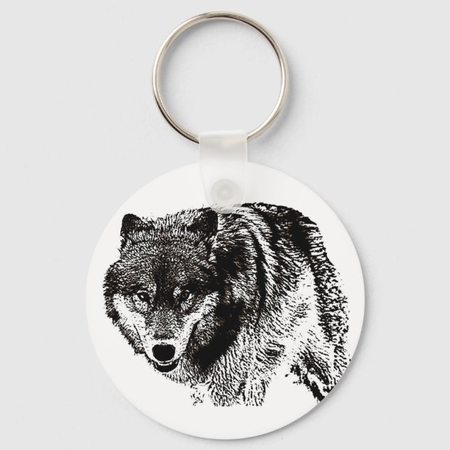 Wild Wolf Keychain (Front)