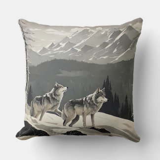 wild wolf pillow