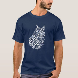 Wild Wolf – Vintage Ink Line Art Wildlife Design T-Shirt