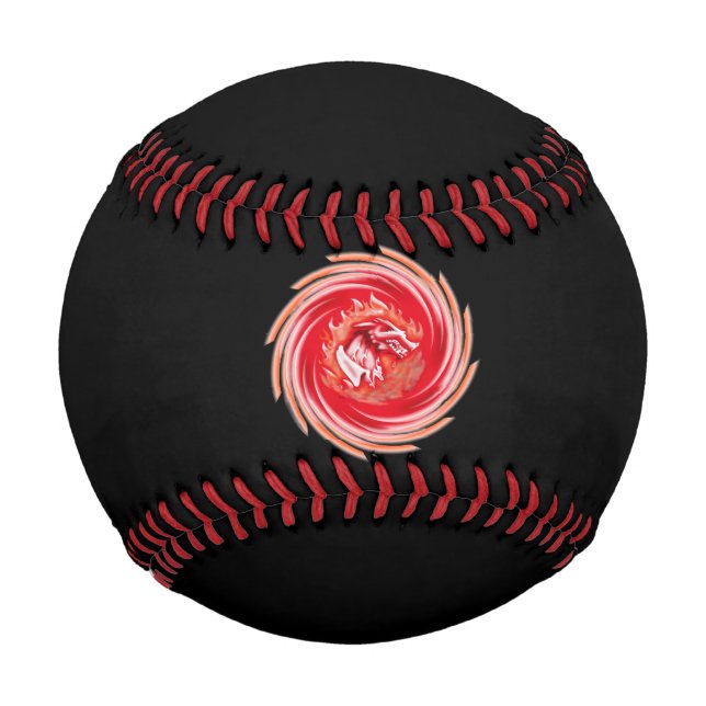 Wild Wolf Whirling black baseball (Front)