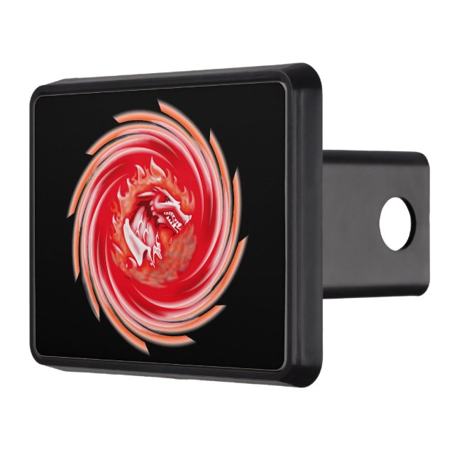 Wild Wolf Whirling black hitch cover receiver (Left)