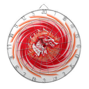 Wild Wolf Whirling white dartboard