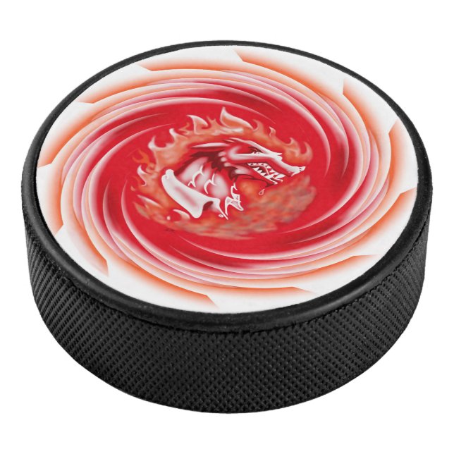 Wild Wolf Whirling white hockey puck (3/4)