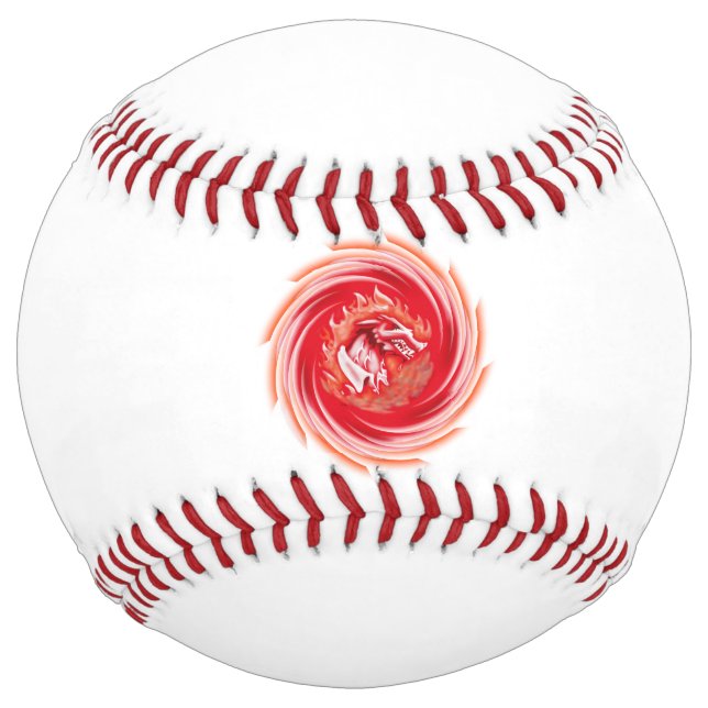 Wild Wolf Whirling white softball (Front)
