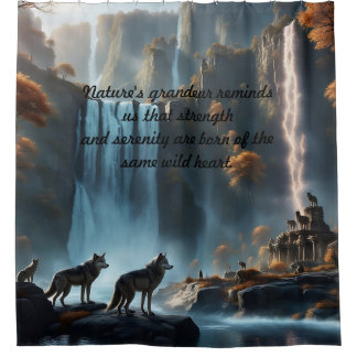 Wild Wolves at the Waterfall Oasis Pillar Candle