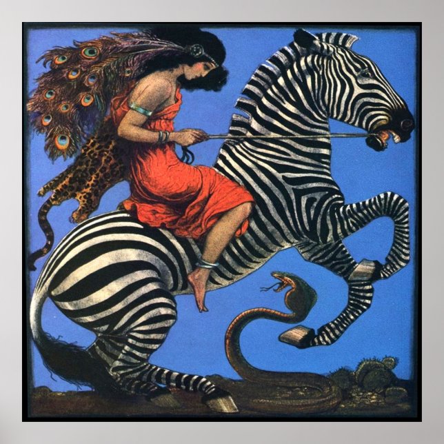 Wild Woman Rides The Zebra Poster (Front)