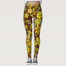 Wild Wonder flower leggings, funky leggings
