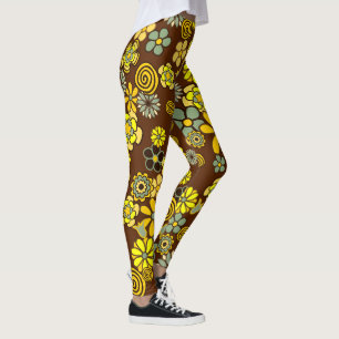 Wild Wonder flower leggings, funky leggings