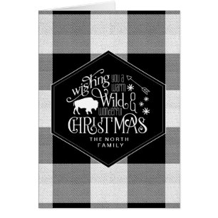 Wild Wonderful Christmas Black Buffalo Plaid ID604