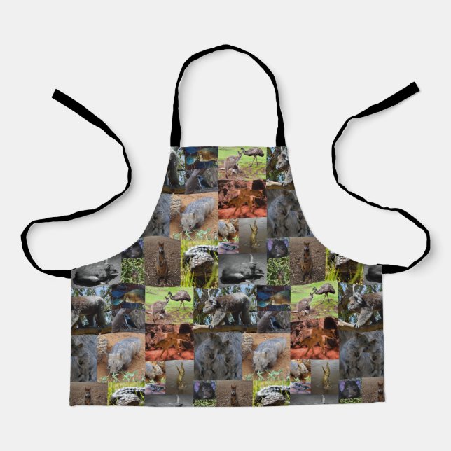 Wild Wonders: Captivating Australian Photo Collage Apron (Front)