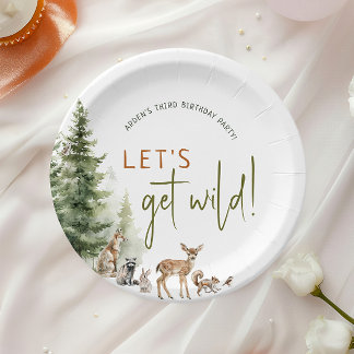 Wild Woodland Animals Birthday Party Paper Plates