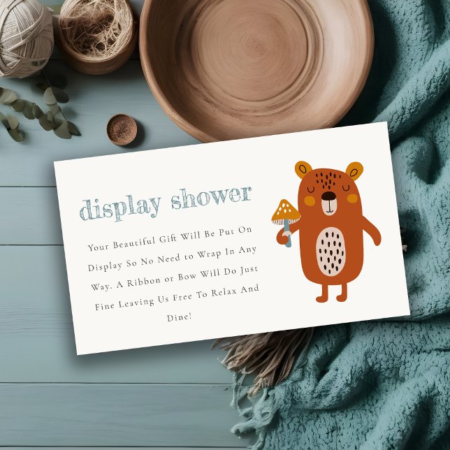 Wild Woodland Animals Display Shower Baby Shower Enclosure Card (Creator Uploaded)
