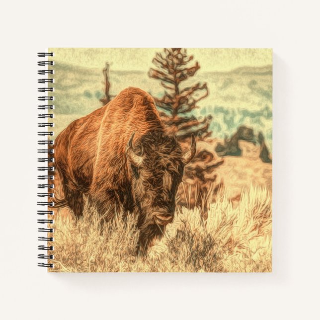 Wild Woodland Bison Notebook (Front)
