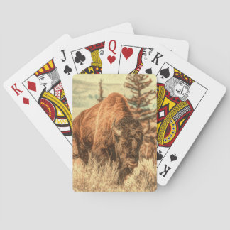 Wild Woodland Bison Playing Cards