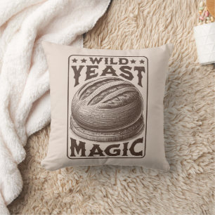 Wild Yeast Magic Sourdough Bread Baking Enthusiast Throw Pillow