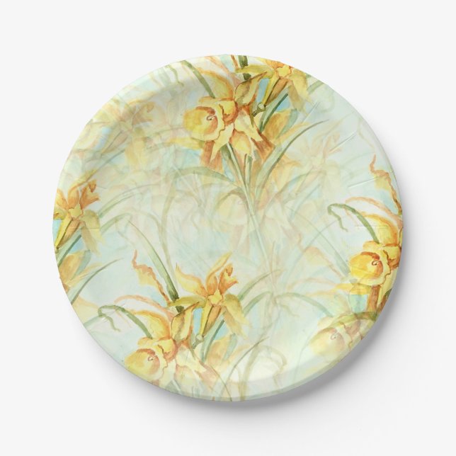 Wild Yellow Flowers Paper Plate (Front)