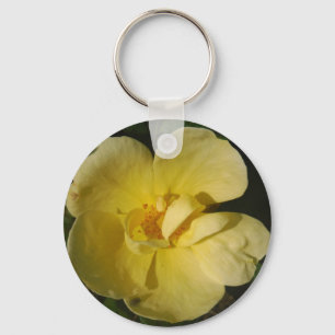 Wild Yellow Rose Keychain