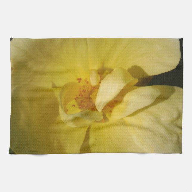 Wild Yellow Rose Kitchen Towel (Horizontal)