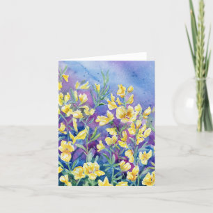 "Wild Yellow Sweet Peas" Blank Notecard
