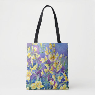 "Wild Yellow Sweet Peas" Shoulder Tote
