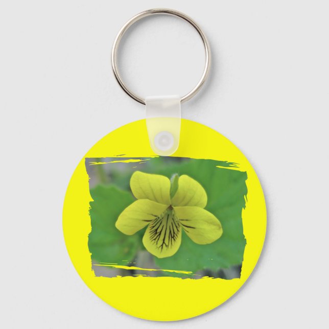Wild Yellow Violet Coordinating Items Keychain (Front)