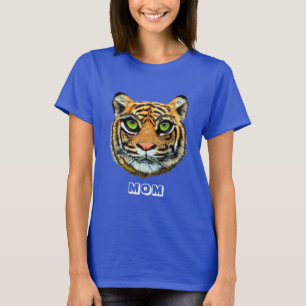 Wild Young Tiger Face & Calligraphy T-Shirt