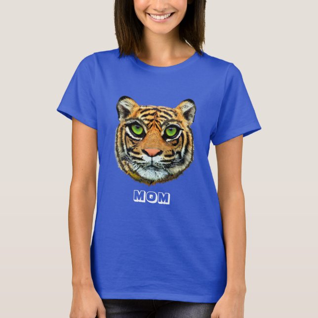 Wild Young Tiger Face & Calligraphy T-Shirt (Front)