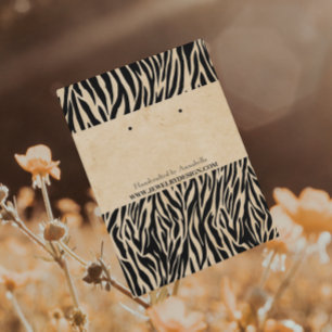 Wild Zebra Pattern Vintage Flair Earring Holder