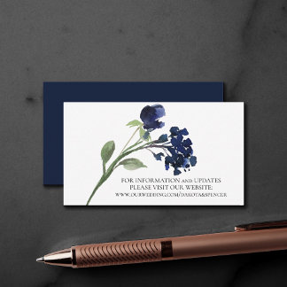 Wildbloom | Classic Blue Bohemian Flowers Website Enclosure Card