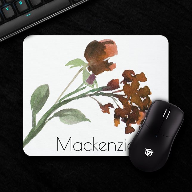 Wildbloom | Terracotta Orange Bohemian Custom Mouse Pad (Creator Uploaded)