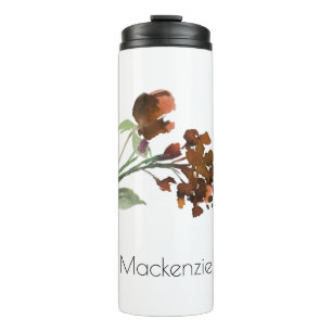 Wildbloom   Terracotta Orange Bohemian Custom Thermal Tumbler