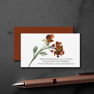 Wildbloom | Terracotta Orange Bohemian Website Enclosure Card