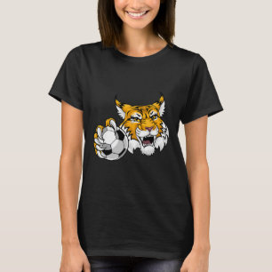 Wildcat Bobcat Lynx Cougar Soccer Ll Cartoon Chara T-Shirt