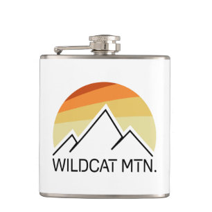 Wildcat Mountain New Hampshire Retro Hip Flask