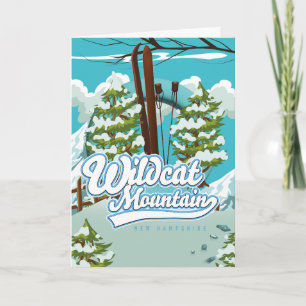 Wildcat Mountain New Hampshire Ski poster Holiday  Card
