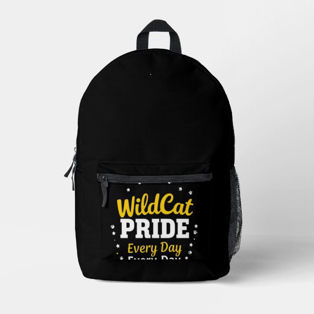 WildCat Pride Every Day T-Shirt  School Spirit  Printed Backpack (Front)