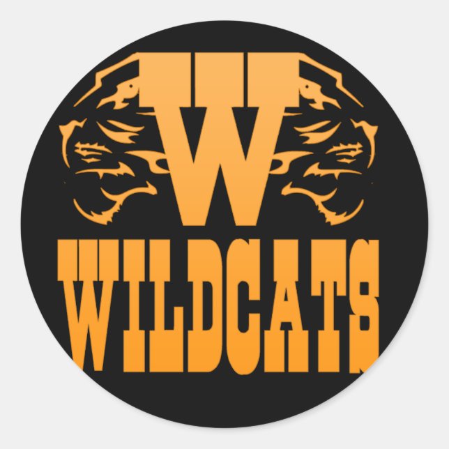 WILDCATS CLASSIC ROUND STICKER (Front)