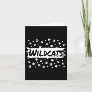 Wildcats Mascot School Spirit Back To School Footp Card