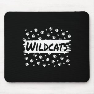 Wildcats Mascot School Spirit Back To School Footp Mouse Pad