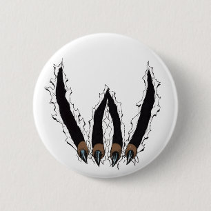 Wildcats Sports Team Claw Ripping Through - Al Rio 2 Inch Round Button