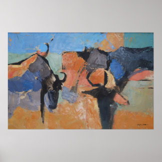 Wildebeest - Art print