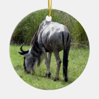 Wildebeest Backside Ceramic Ornament