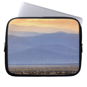 Wildebeest during migration, Connochaetes Laptop Sleeve