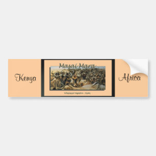 Wildebeest / gnu migration, safari bumper stickers