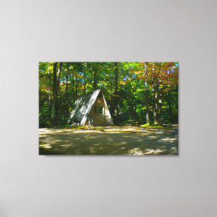 Wilderness A-Frame Camping at Campground Canvas Print