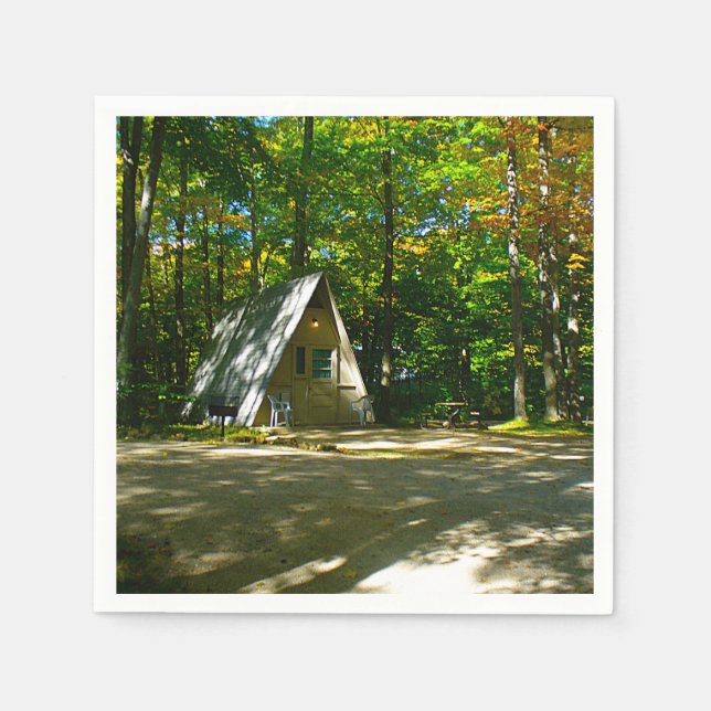 Wilderness A-Frame Camping at Campground Napkin (Front)