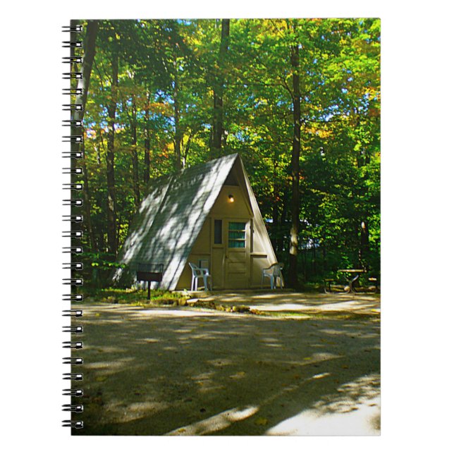 Wilderness A-Frame Camping at Campground Notebook (Front)