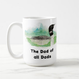 Wilderness Art Common Loon Bird Dad of All Dads  Coffee Mug
