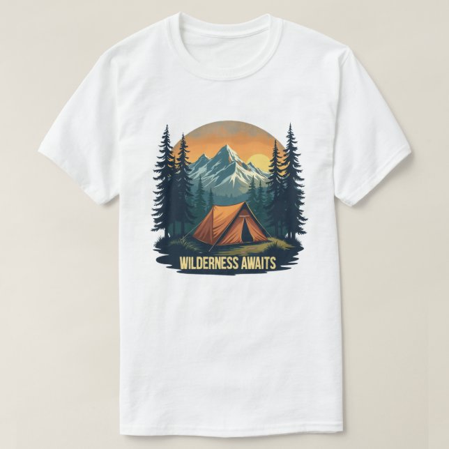 Wilderness Awaits T-Shirt | Embrace the Adventure  (Design Front)