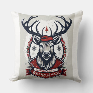 Wilderness Emblem Deer Noël Coussin